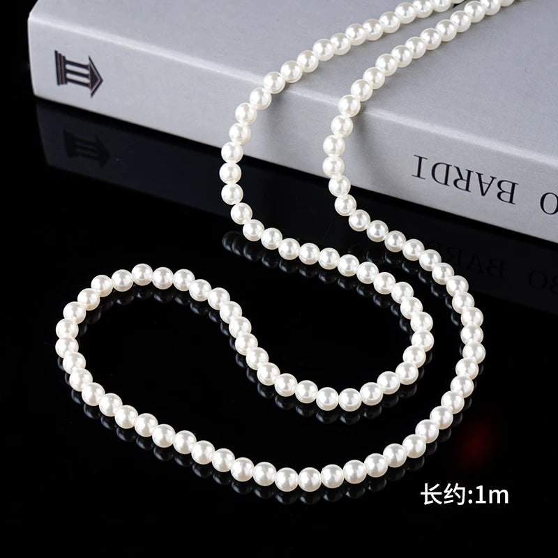 2025 Mother's Day Cake Decoration Heart Plug-in Pearl Channeling Necklace Phalaenopsis Ladieswear Happy Holiday Inserts