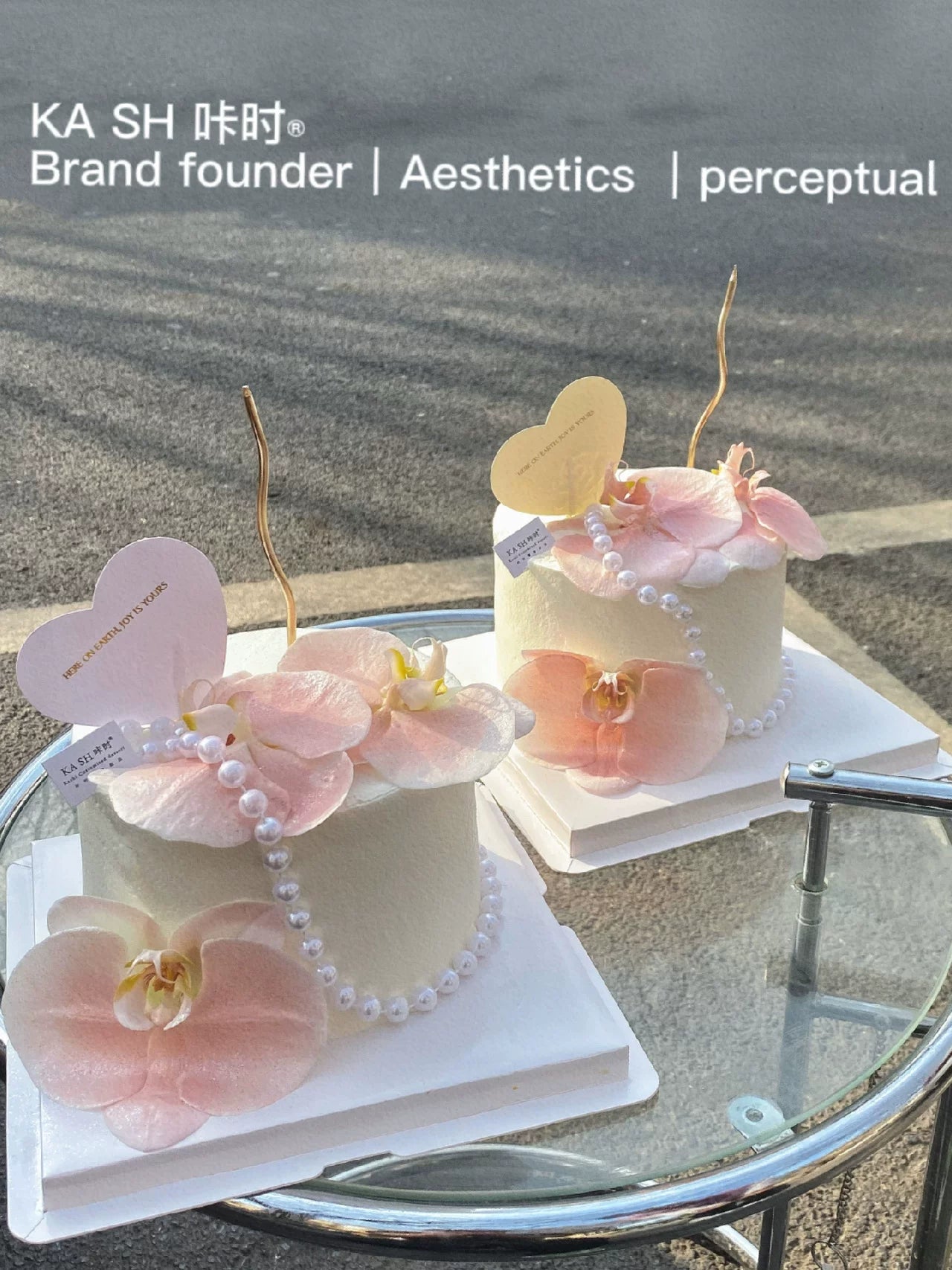 2025 Mother's Day Cake Decoration Heart Plug-in Pearl Channeling Necklace Phalaenopsis Ladieswear Happy Holiday Inserts