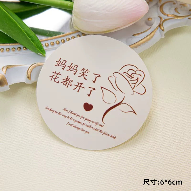 2025 Mother's Day Cake Decoration Heart Plug-in Pearl Channeling Necklace Phalaenopsis Ladieswear Happy Holiday Inserts