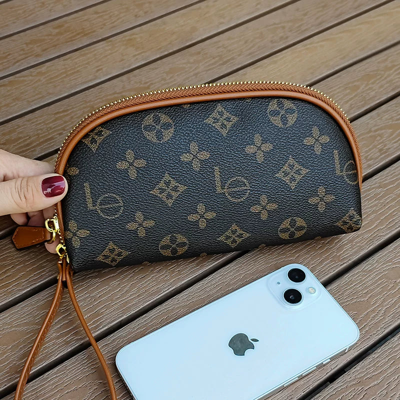 Louis Le Brand Genuine Leather Clutch Bag Women's Bag 2024 New Arrival Fashionable Stylish Mobile Phone Bag Small Bag Hand Carry Coin Purse