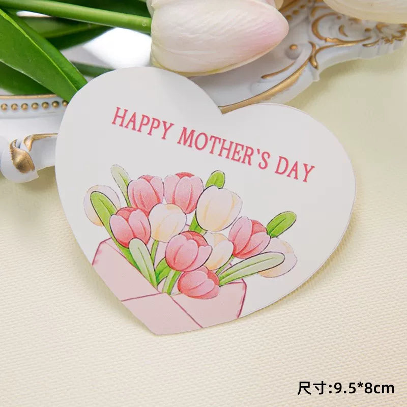 2025 Mother's Day Cake Decoration Heart Plug-in Pearl Channeling Necklace Phalaenopsis Ladieswear Happy Holiday Inserts
