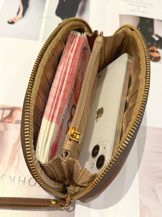 Louis Le Brand Genuine Leather Clutch Bag Women's Bag 2024 New Arrival Fashionable Stylish Mobile Phone Bag Small Bag Hand Carry Coin Purse