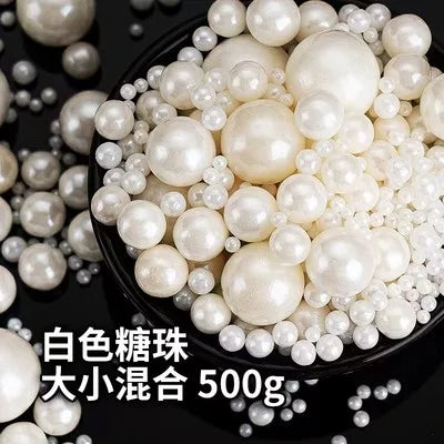 2025 Mother's Day Cake Decoration Heart Plug-in Pearl Channeling Necklace Phalaenopsis Ladieswear Happy Holiday Inserts