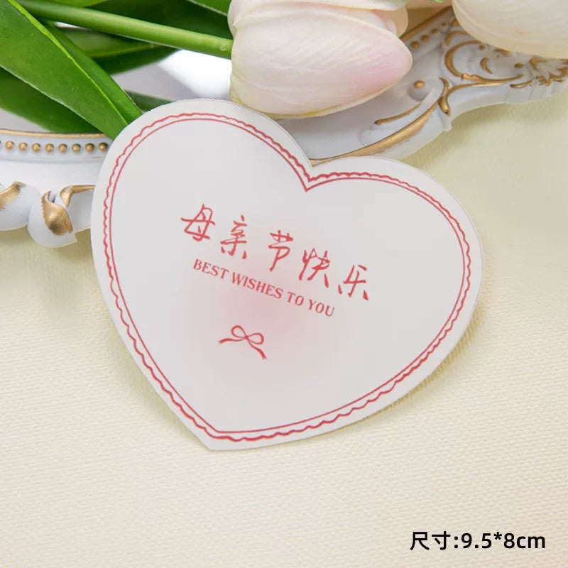2025 Mother's Day Cake Decoration Heart Plug-in Pearl Channeling Necklace Phalaenopsis Ladieswear Happy Holiday Inserts