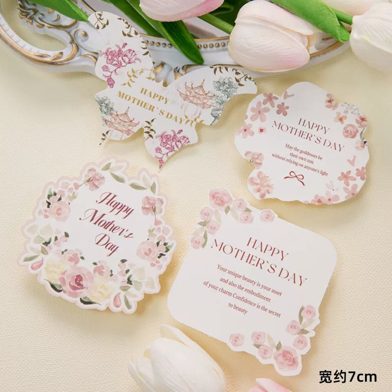 2025 Mother's Day Cake Decoration Heart Plug-in Pearl Channeling Necklace Phalaenopsis Ladieswear Happy Holiday Inserts