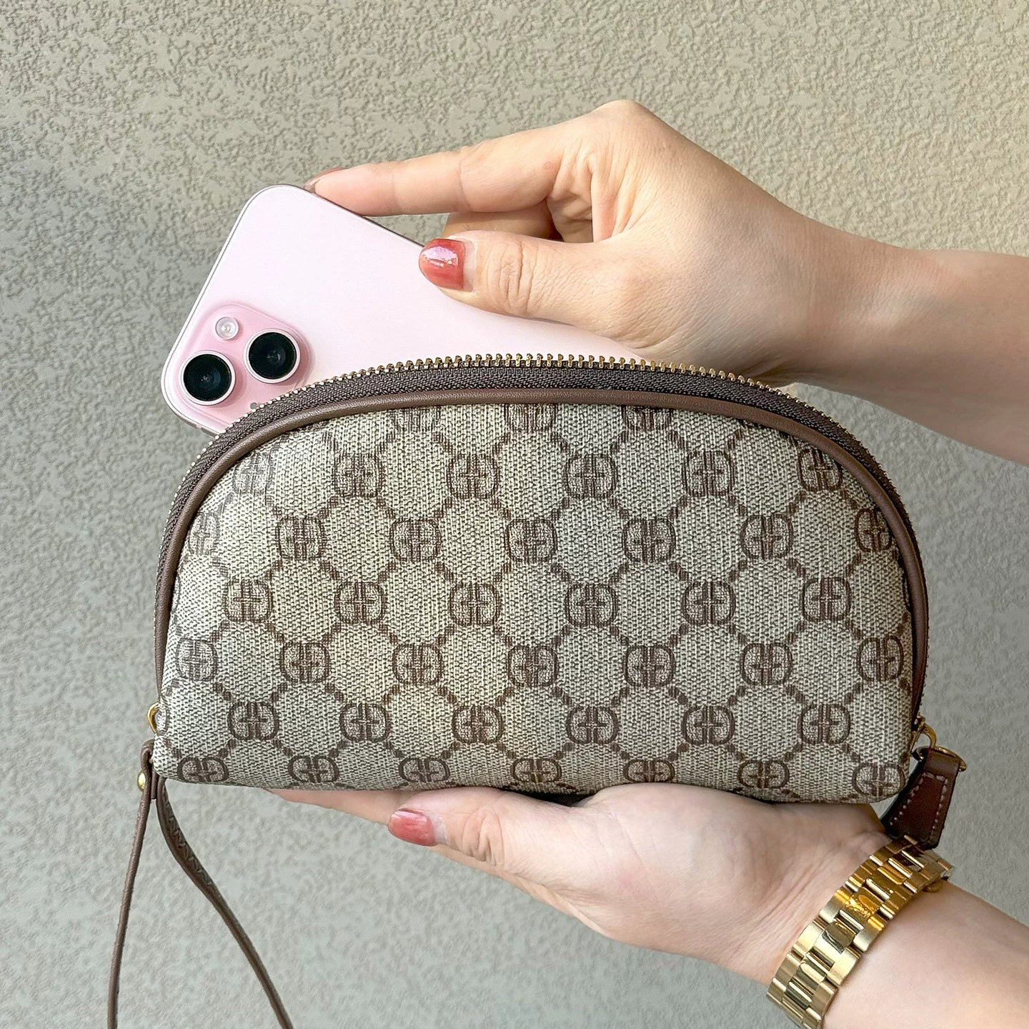 Louis Le Brand Genuine Leather Clutch Bag Women's Bag 2024 New Arrival Fashionable Stylish Mobile Phone Bag Small Bag Hand Carry Coin Purse