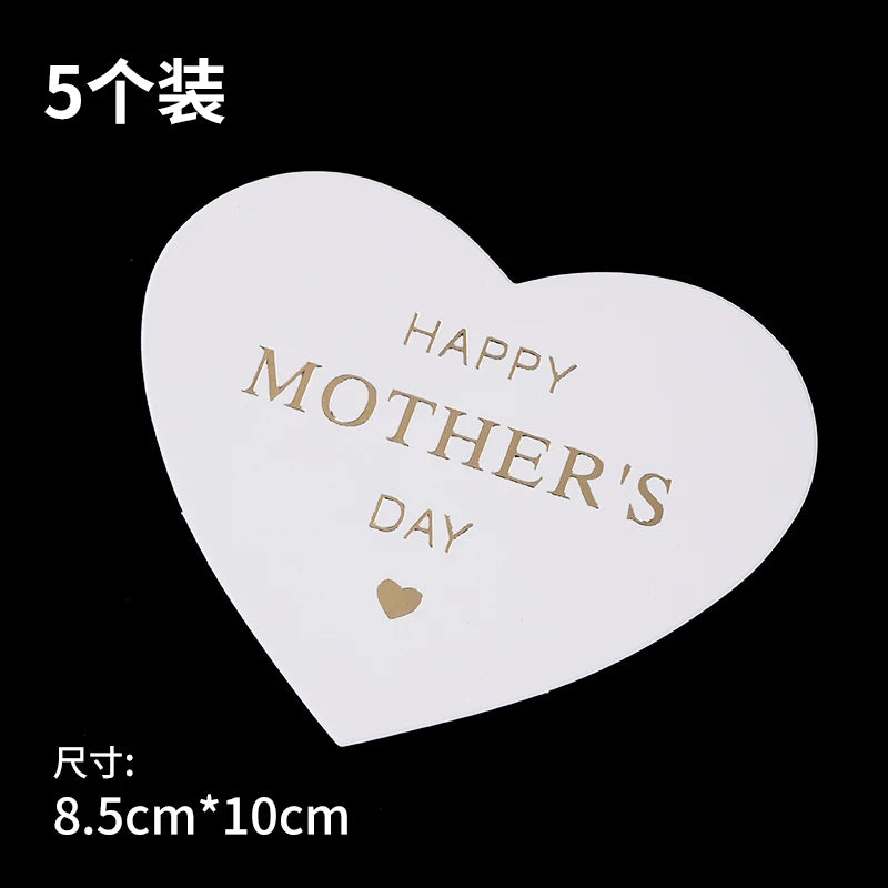 2025 Mother's Day Cake Decoration Heart Plug-in Pearl Channeling Necklace Phalaenopsis Ladieswear Happy Holiday Inserts