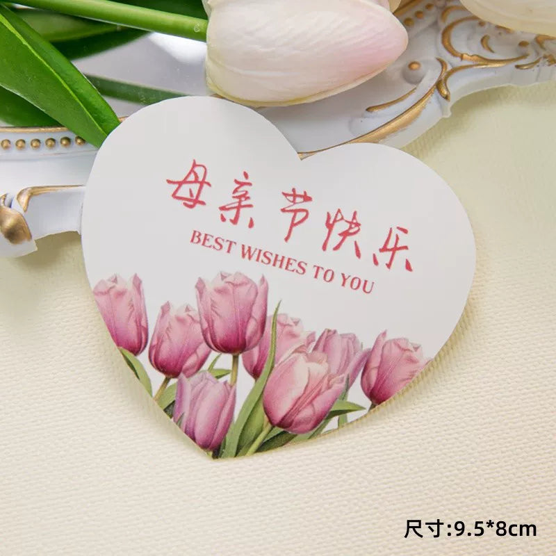 2025 Mother's Day Cake Decoration Heart Plug-in Pearl Channeling Necklace Phalaenopsis Ladieswear Happy Holiday Inserts