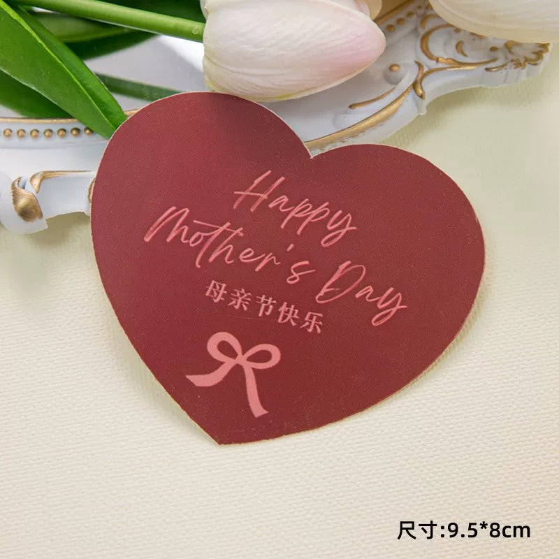 2025 Mother's Day Cake Decoration Heart Plug-in Pearl Channeling Necklace Phalaenopsis Ladieswear Happy Holiday Inserts