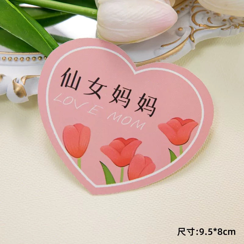 2025 Mother's Day Cake Decoration Heart Plug-in Pearl Channeling Necklace Phalaenopsis Ladieswear Happy Holiday Inserts