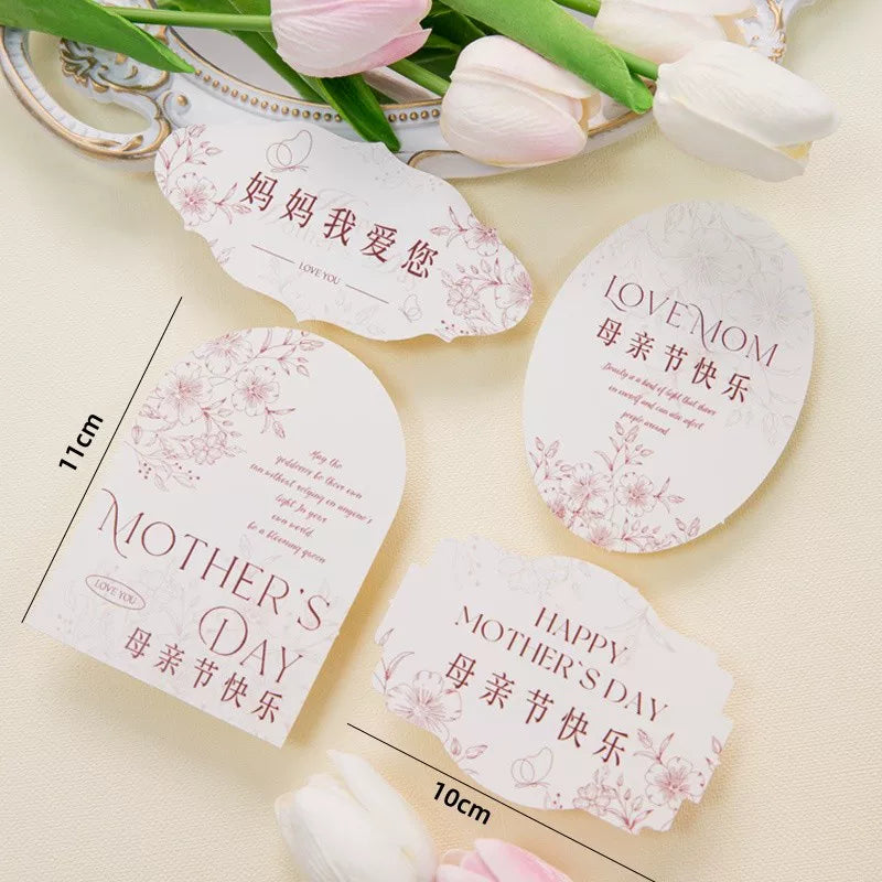 2025 Mother's Day Cake Decoration Heart Plug-in Pearl Channeling Necklace Phalaenopsis Ladieswear Happy Holiday Inserts