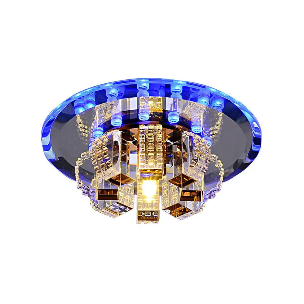 Modern K9 Crystal LED Ceiling Lamp Chandelier Pendant Lights Flush Mount Fixture